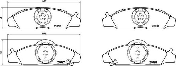 Brembo P 15 008 - Set placute frana,frana disc aaoparts.ro