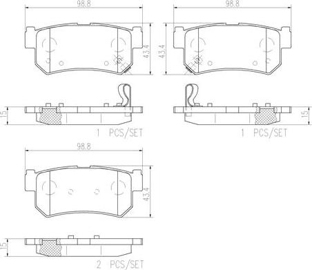 Brembo P15010N - Set placute frana,frana disc aaoparts.ro