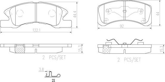 Brembo P16011N - Set placute frana,frana disc aaoparts.ro