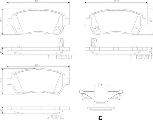 Brembo P16013N - Set placute frana,frana disc aaoparts.ro