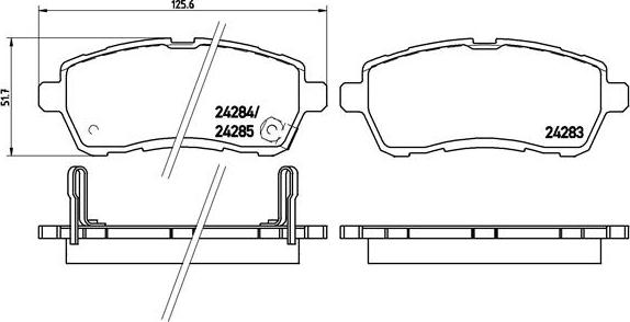 Brembo P 16 013 - Set placute frana,frana disc aaoparts.ro