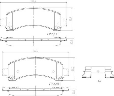 Brembo P10048N - Set placute frana,frana disc aaoparts.ro