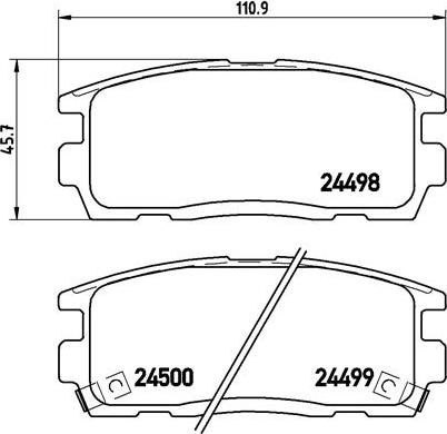 Brembo P 10 004 - Set placute frana,frana disc aaoparts.ro