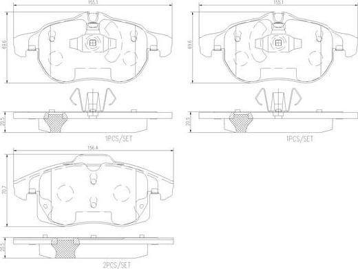 Brembo P10011N - Set placute frana,frana disc aaoparts.ro