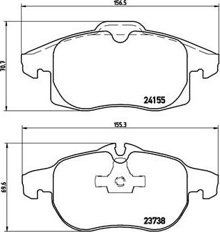 Brembo P 10 011 - Set placute frana,frana disc aaoparts.ro