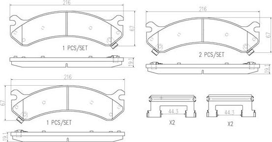 Brembo P10026N - Set placute frana,frana disc aaoparts.ro