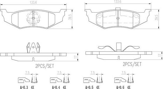 Brembo P11010N - Set placute frana,frana disc aaoparts.ro