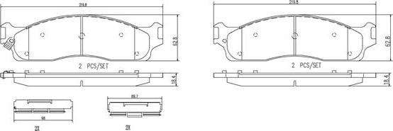 Brembo P18008N - Set placute frana,frana disc aaoparts.ro
