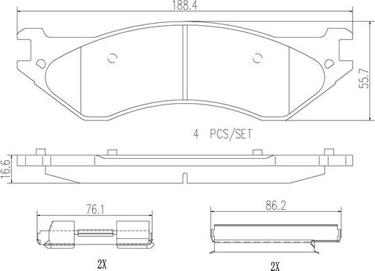 Brembo P18019N - Set placute frana,frana disc aaoparts.ro
