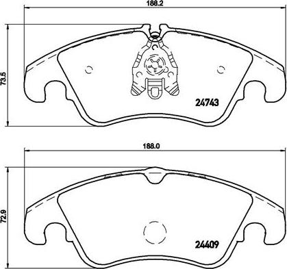 Brembo P 85 098 - Set placute frana,frana disc aaoparts.ro