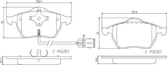 Brembo P85040N - Set placute frana,frana disc aaoparts.ro