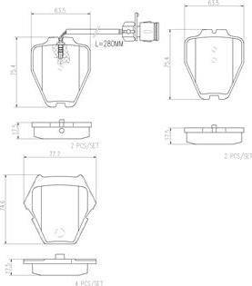 Brembo P85054N - Set placute frana,frana disc aaoparts.ro
