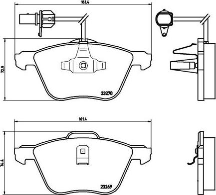 Brembo P 85 061 - Set placute frana,frana disc aaoparts.ro