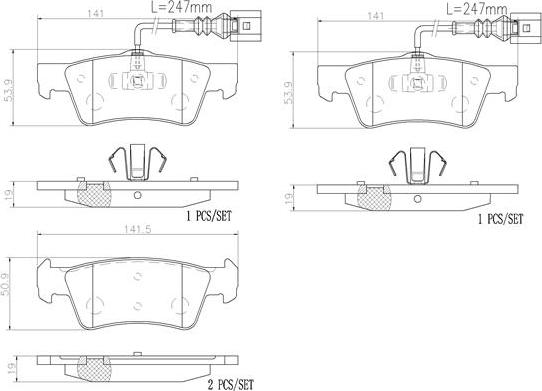 Brembo P85068N - Set placute frana,frana disc aaoparts.ro