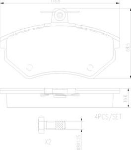 Brembo P85011N - Set placute frana,frana disc aaoparts.ro