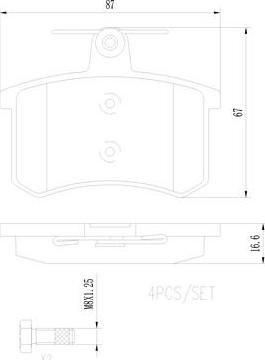 Brembo P85013N - Set placute frana,frana disc aaoparts.ro