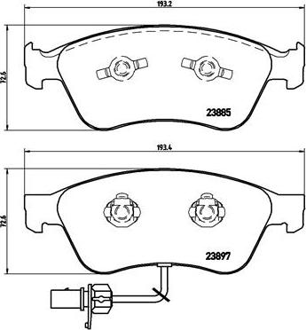 Brembo P 85 087 - Set placute frana,frana disc aaoparts.ro