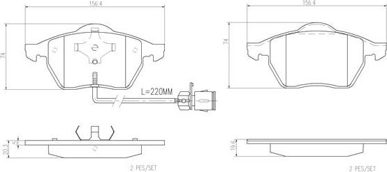 Brembo P85026N - Set placute frana,frana disc aaoparts.ro