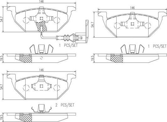 Brembo P85072N - Set placute frana,frana disc aaoparts.ro