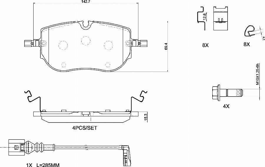 Brembo P 85 192 - Set placute frana,frana disc aaoparts.ro