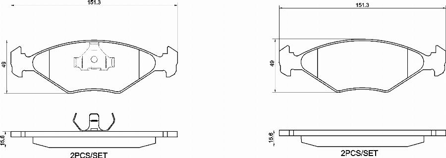 Brembo P85197N - Set placute frana,frana disc aaoparts.ro