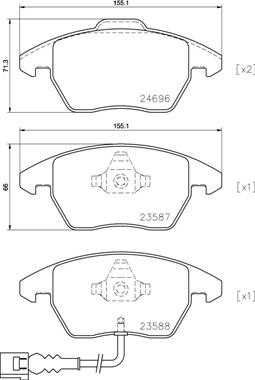 Brembo P 85 146X - Set placute frana,frana disc aaoparts.ro