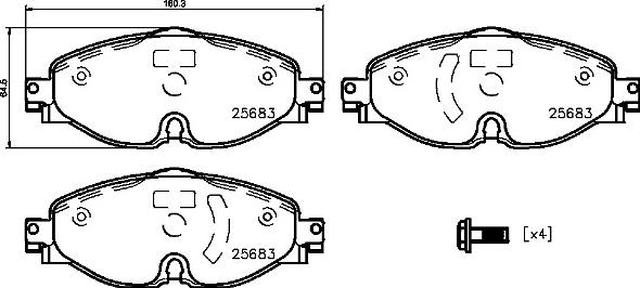 Brembo P 85 147 - Set placute frana,frana disc aaoparts.ro