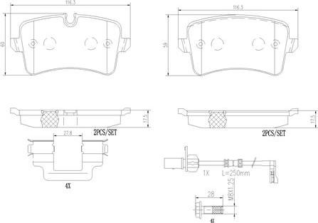 Brembo P85150N - Set placute frana,frana disc aaoparts.ro