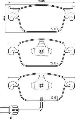 Brembo P 85 153X - Set placute frana,frana disc aaoparts.ro