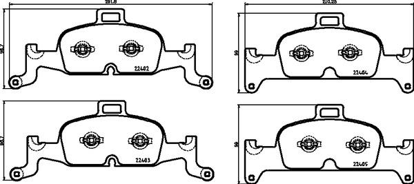 Brembo P 85 164 - Set placute frana,frana disc aaoparts.ro