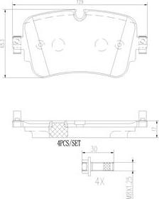 Brembo P85161N - Set placute frana,frana disc aaoparts.ro