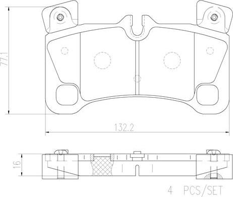 Brembo P85103N - Set placute frana,frana disc aaoparts.ro