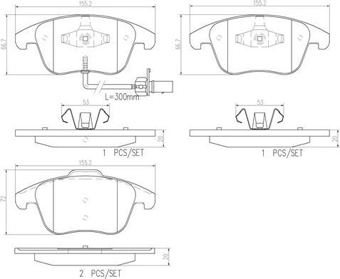 Brembo P85113N - Set placute frana,frana disc aaoparts.ro