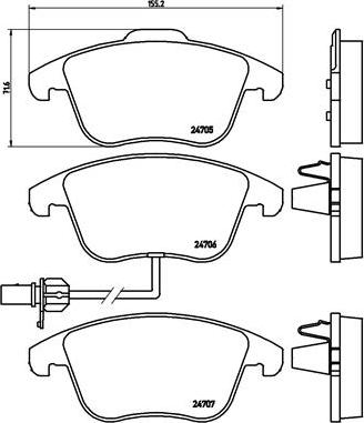 Brembo P 85 113X - Set placute frana,frana disc aaoparts.ro