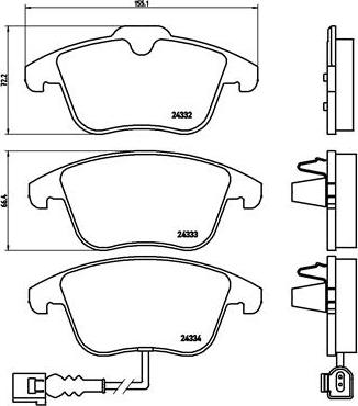 Brembo P 85 112X - Set placute frana,frana disc aaoparts.ro