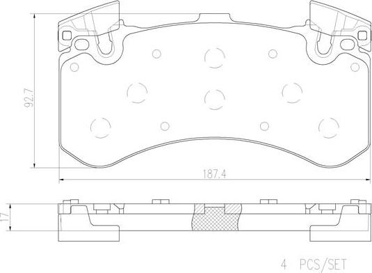 Brembo P85136N - Set placute frana,frana disc aaoparts.ro