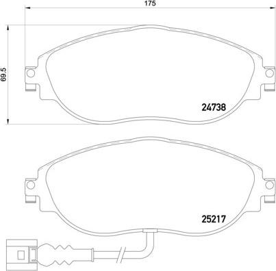 Brembo P 85 131 - Set placute frana,frana disc aaoparts.ro