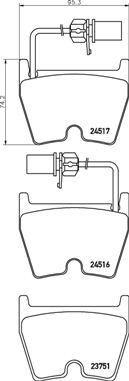 Brembo P 85 132 - Set placute frana,frana disc aaoparts.ro
