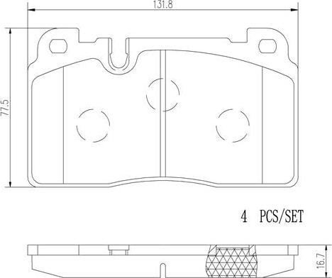 Brembo P85123N - Set placute frana,frana disc aaoparts.ro