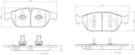 Brembo P85127N - Set placute frana,frana disc aaoparts.ro