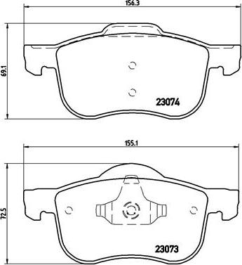 Brembo P 86 016 - Set placute frana,frana disc aaoparts.ro