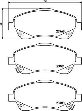 Brembo P 83 046 - Set placute frana,frana disc aaoparts.ro