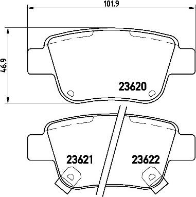 Brembo P 83 047 - Set placute frana,frana disc aaoparts.ro