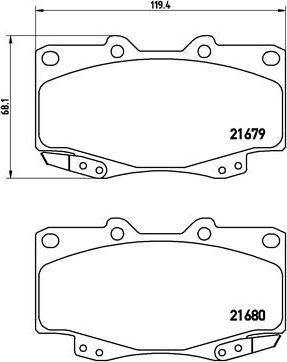 Brembo P 83 069 - Set placute frana,frana disc aaoparts.ro