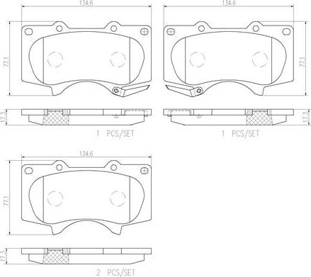 Brembo P83066N - Set placute frana,frana disc aaoparts.ro