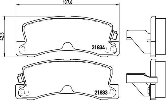 Brembo P 83 015 - Set placute frana,frana disc aaoparts.ro