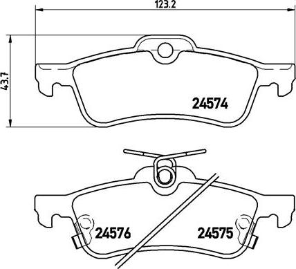 Brembo P 83 087 - Set placute frana,frana disc aaoparts.ro