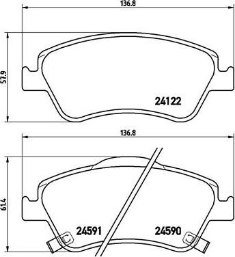 Brembo P 83 079 - Set placute frana,frana disc aaoparts.ro