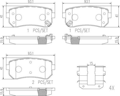 Brembo P30051N - Set placute frana,frana disc aaoparts.ro