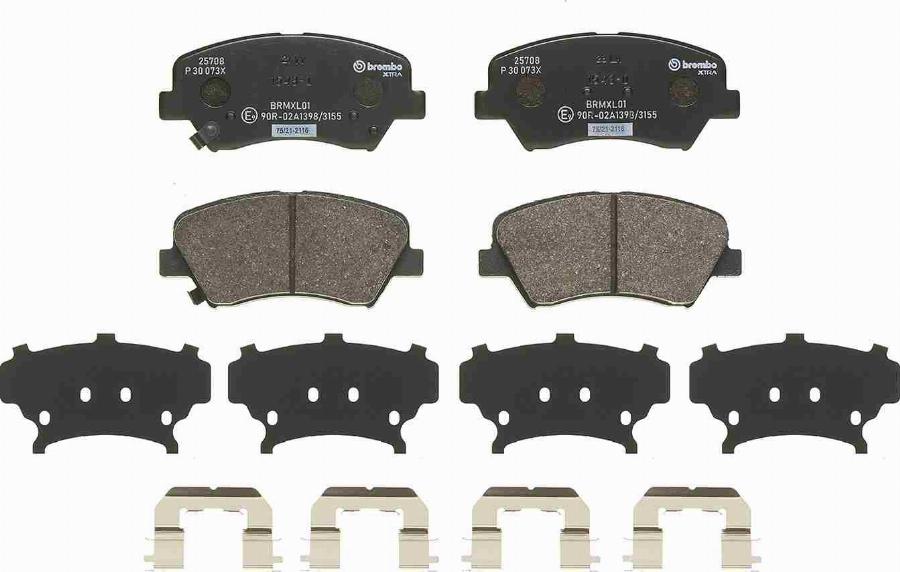 Brembo P 30 073X - Set placute frana,frana disc aaoparts.ro